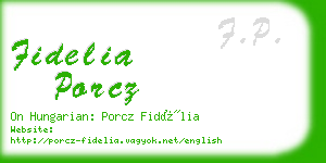 fidelia porcz business card